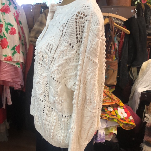 Vintage 80’s90’s- Cape Isle Knitters- chunky knit, cotton Ramie cardigan - M - Picture 6 of 10